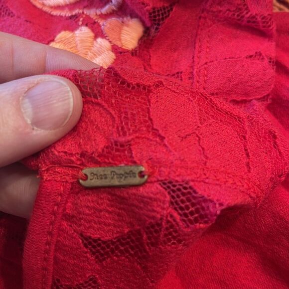 Free people women’s tank top red orange pineapples size XS-S See measurements. - Picture 6 of 7